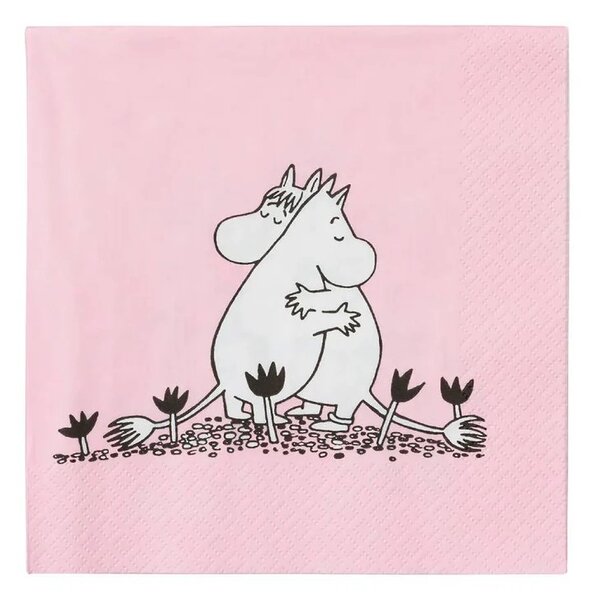 Papírové ubrousky Moomin 33x33 cm Love