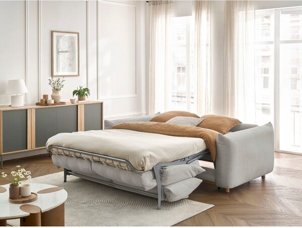 Světle šedá rozkládací pohovka 234 cm Ernest – Bobochic Paris