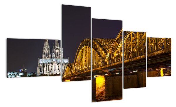 Obraz osvětleného mostu (150x85cm)