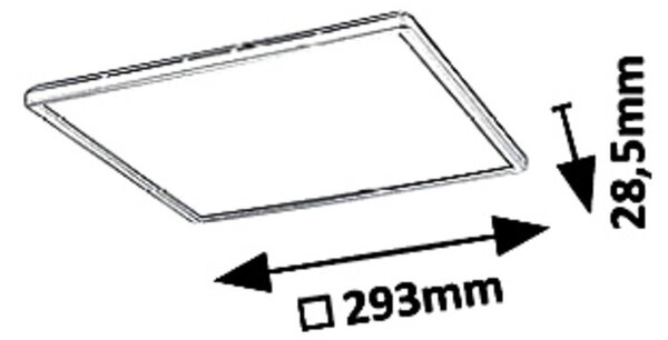 Rabalux 3429 Pavel LED Přisazené stropní svítidlo | Přírodní bílá | 18W | Bílá - r-3429