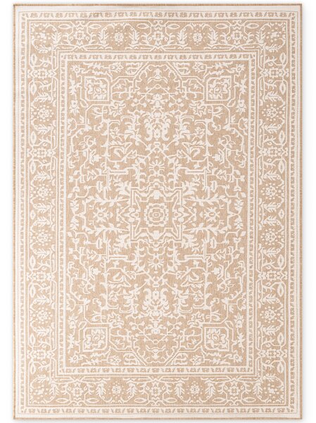 NORTHRUGS, Kusový koberec Duet Kona 106250 Beige/White - na ven i na doma, 120x170, béžová, chodba / předsíň