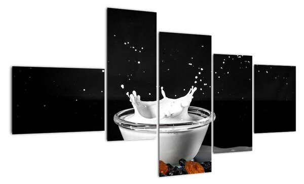 Obraz misky s mlékem (150x85cm)