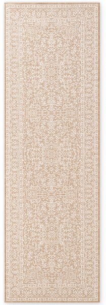 NORTHRUGS, Běhoun Duet Kona 106250 Beige/White - na ven i na doma, 80x250, béžová, chodba / předsíň