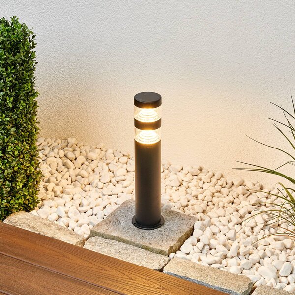 Lindby LED žárovka Lanea, 40 cm, černá, nerezová ocel, IP44, Černá, Nerezová ocel, Moderní