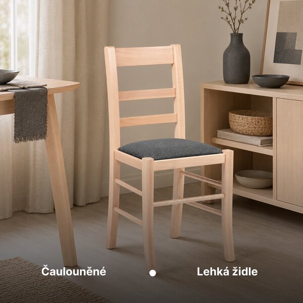 STIMA Židle FURLA s čalouněným sedákem Odstín: Dub, Látky: LUX jeans 33