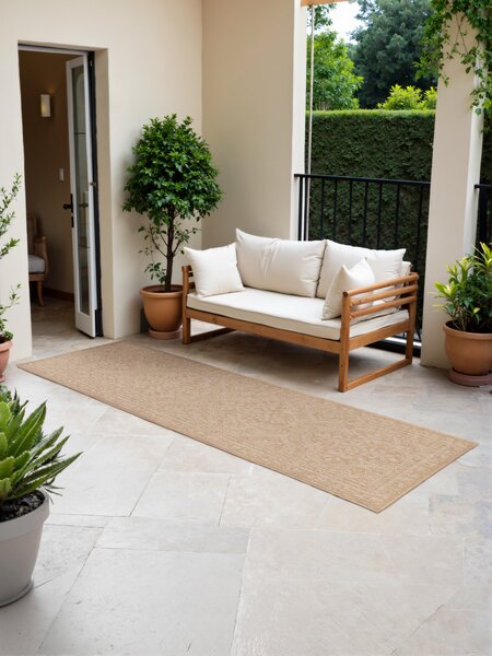 NORTHRUGS, Běhoun Duet Rosel 106252 Beige/White - na ven i na doma, 80x250, béžová, chodba / předsíň