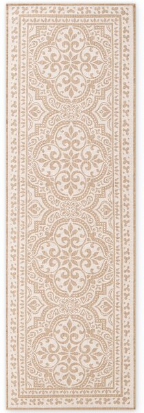 NORTHRUGS, Běhoun Duet Rosel 106252 Beige/White - na ven i na doma, 80x250, béžová, chodba / předsíň