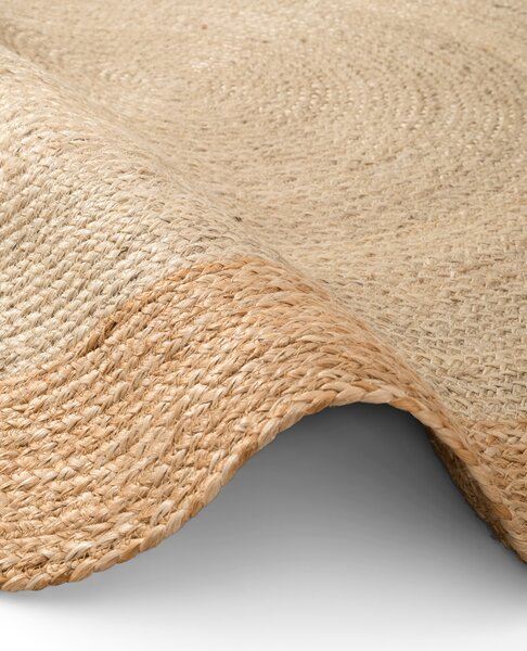 Hanse Home, Kusový koberec Looma 106225 Natur Ivory/Gold kruh, 100x100 (průměr) kruh, béžová, chodba / předsíň