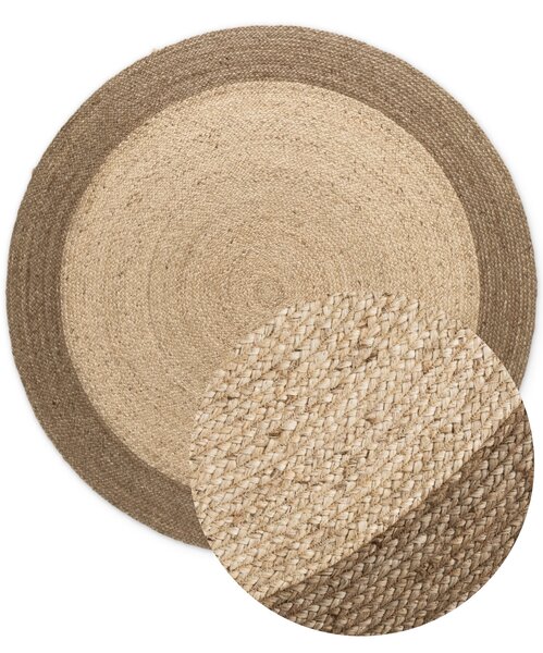 Hanse Home, Kusový koberec Looma 106224 Natur Ivory/Grey/Beige kruh, 120x120 (průměr) kruh, béžová, chodba / předsíň