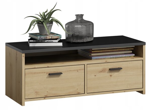 TV stolek MILI artisan-černý 100 cm, malá komoda, regál
