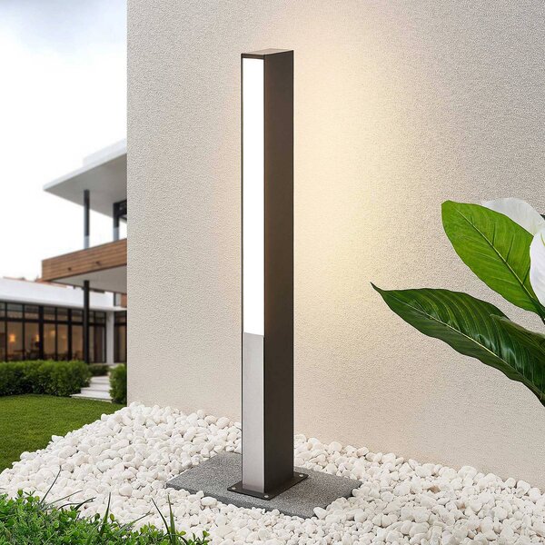 Lucande Aegisa LED lampa pro projektory, 80 cm, antracitová, kov, IP54, Černá, Nerezová ocel, Moderní