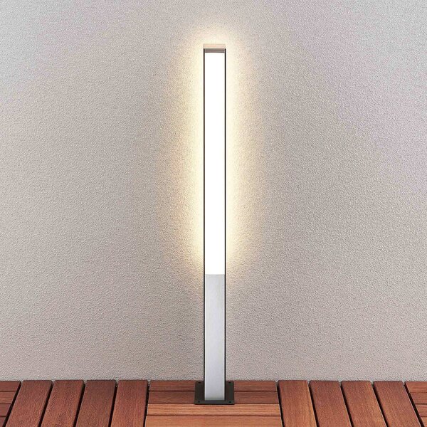 Lucande Aegisa LED lampa pro projektory, 80 cm, antracitová, kov, IP54, Černá, Nerezová ocel, Moderní