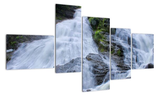 Obraz s vodopády na zeď (150x85cm)