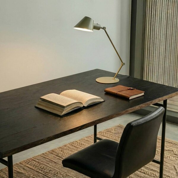 Lindby Stolní lampa Corali, světle zelená, kov, výška 64 cm, Zelená, Obývací pokoj / jídelna, kov, Moderní