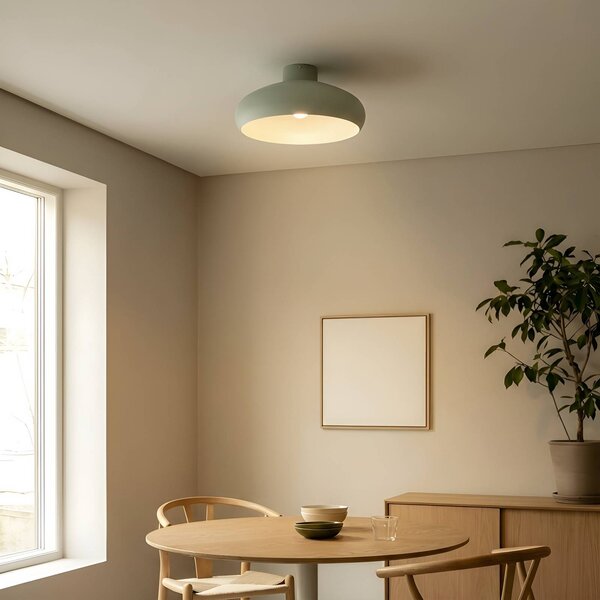Lindby Stropní světlo Elover, světle zelená, Ø 45 cm, železo, stmívatelný, Zelená, Obývací pokoj / jídelna, kov, Moderní