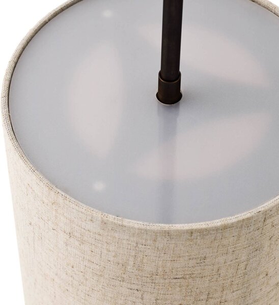 Audo Copenhagen Hashira závěsné světlo z lnu, Ø18cm, přírodní, stmívatelný, Krémová / jantar, Obývací pokoj / jídelna, Textil / tkanina / hedvábí, Design