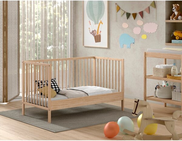 Postýlka z borovicového dřeva v přírodní barvě 70x140 cm DINO – Vipack