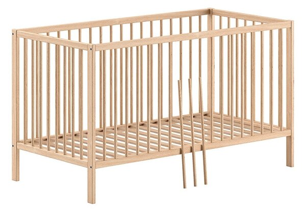 Postýlka z borovicového dřeva v přírodní barvě 70x140 cm DINO – Vipack