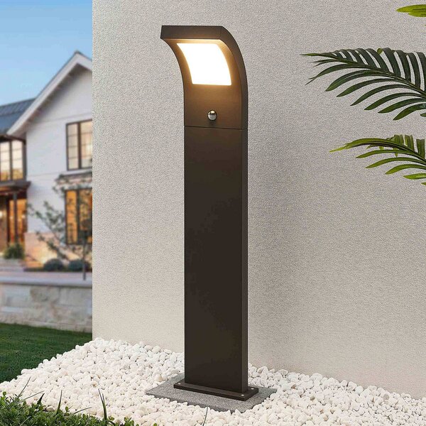 Arcchio Advik LED projektor, 100 cm, antracitový, senzor, IP54, Černá, Hliník, Moderní
