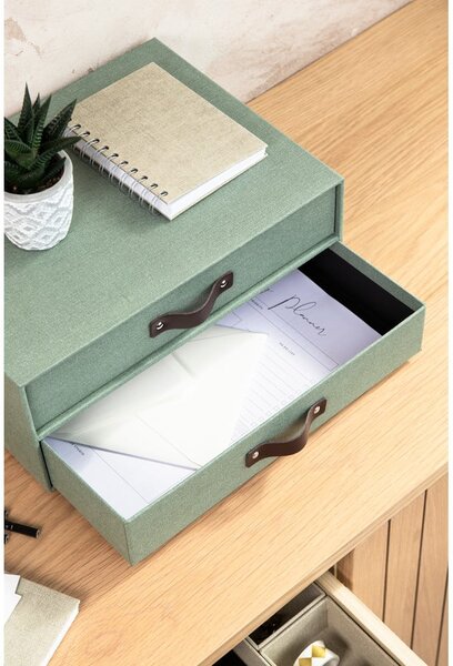 Zelený kartonový organizér zásuvkový Birger Canvas Paper Laminate – Bigso