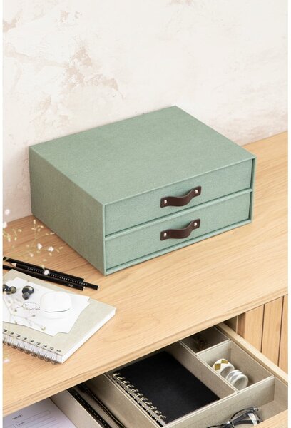Zelený kartonový organizér zásuvkový Birger Canvas Paper Laminate – Bigso