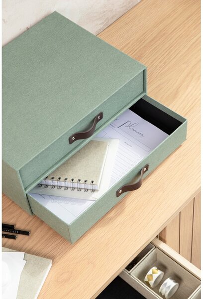 Zelený kartonový organizér zásuvkový Birger Canvas Paper Laminate – Bigso