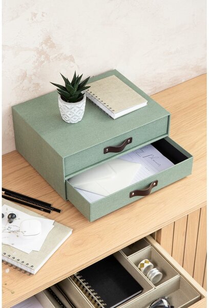 Zelený kartonový organizér zásuvkový Birger Canvas Paper Laminate – Bigso