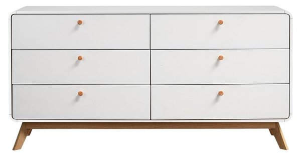 Bílá nízká komoda 150x74 cm Caitlin – Støraa