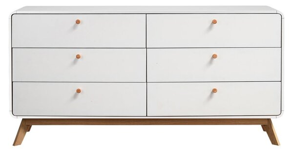 Bílá nízká komoda 150x74 cm Caitlin – Støraa