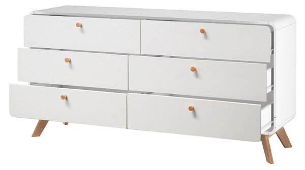 Bílá nízká komoda 150x74 cm Caitlin – Støraa