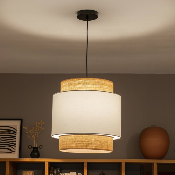Brilagi - LED Lustr na lanku CERIA 1xE27/40W/230V pr. 40 cm černá/béžová/bílá