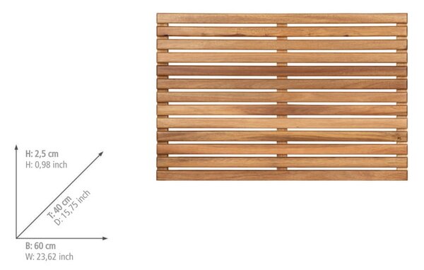Dřevěná koupelnová předložka v přírodní barvě 40x60 cm Acacia – Wenko