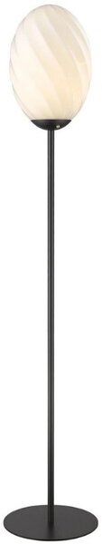 Černá skleněná stojací lampa Halo Design Twist 145 cm
