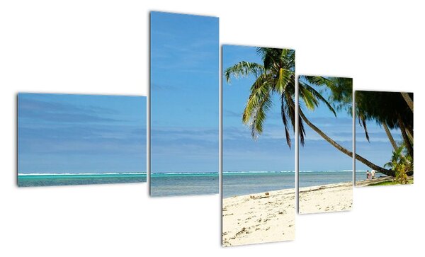 Fotka pláže - obraz (150x85cm)