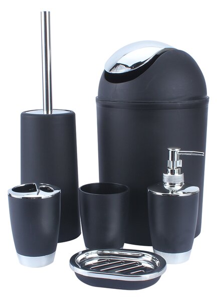 6ks koupelnové příslušenství Set Bin Mýdlo Dish Dispenser Tumbler Držák zubního kartáčku