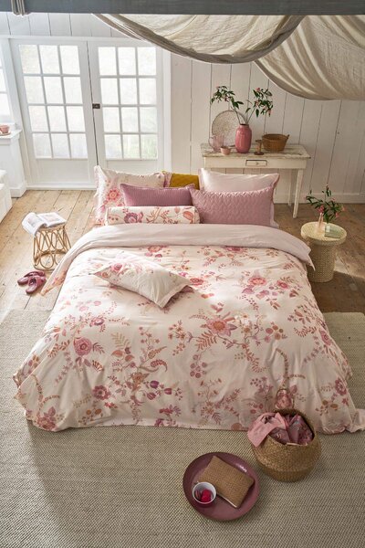 Pip Studio perkálové povlečení Everbloom Light Pink - 140 x 200 + 70x90