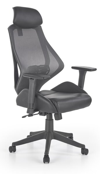 Halmar Herní židle Hasel, černá/šedá