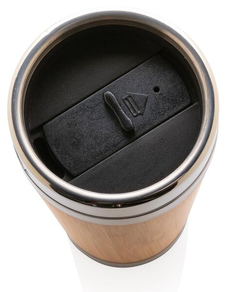 Termohrnek Bamboo, 450ml, XD Design, hnědý