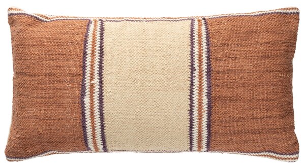 Oranžovo-béžový bavlněný polštář DUTCHBONE GAMBIT 30 x 60 cm