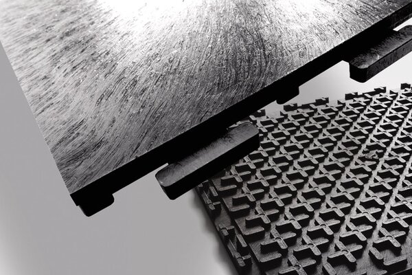 PVC dlažba Mosolut Machine Resistance Clip 15 mm, grafitová Hladký