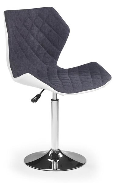 Halmar Barová židle Matrix 2, bílá/šedá