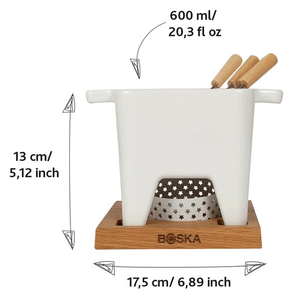 Sada na fondue Tapas, 600ml, Boska, bílá