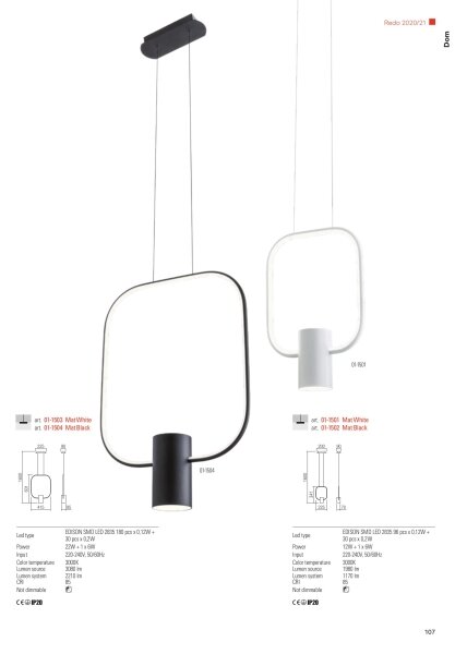 Redo 01-1226 - LED Stmívatelná stolní lampa DOM LED/21W/230V bílá