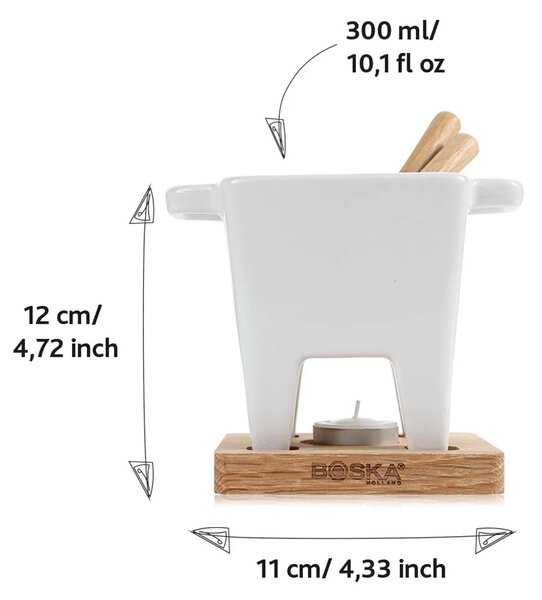 Sada na fondue Tapas, 300ml, Boska, bílá