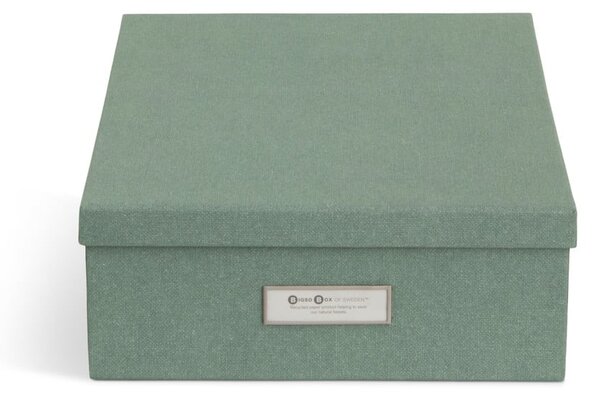 Zelené kartonové organizéry v sadě 5 ks na dokumenty Holger Canvas Paper Laminate – Bigso