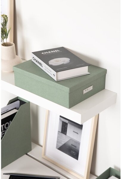Zelené kartonové organizéry v sadě 5 ks na dokumenty Holger Canvas Paper Laminate – Bigso