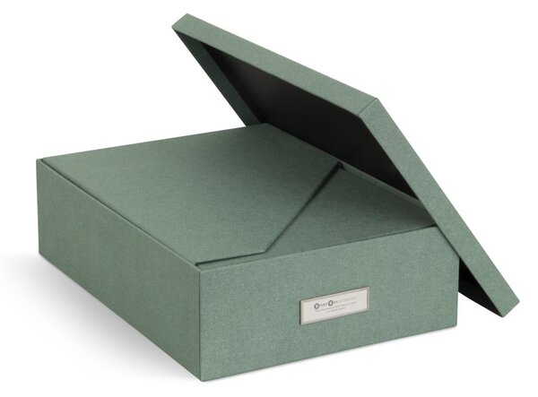 Zelené kartonové organizéry v sadě 5 ks na dokumenty Holger Canvas Paper Laminate – Bigso