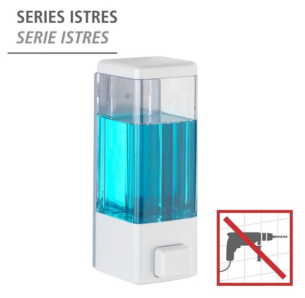 Bílý nástěnný plastový dávkovač mýdla 320 ml Istres – Wenko