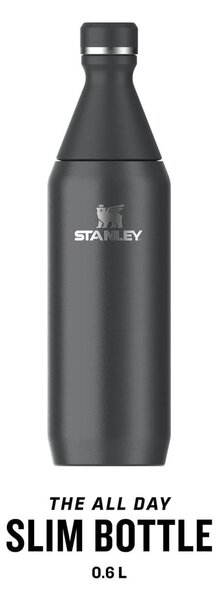 Černá termoláhev z nerezové oceli 600 ml All Day Slim Bottle Black – Stanley