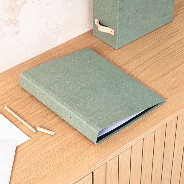 Zelený kartonový organizér Ringo Canvas Paper Laminate – Bigso